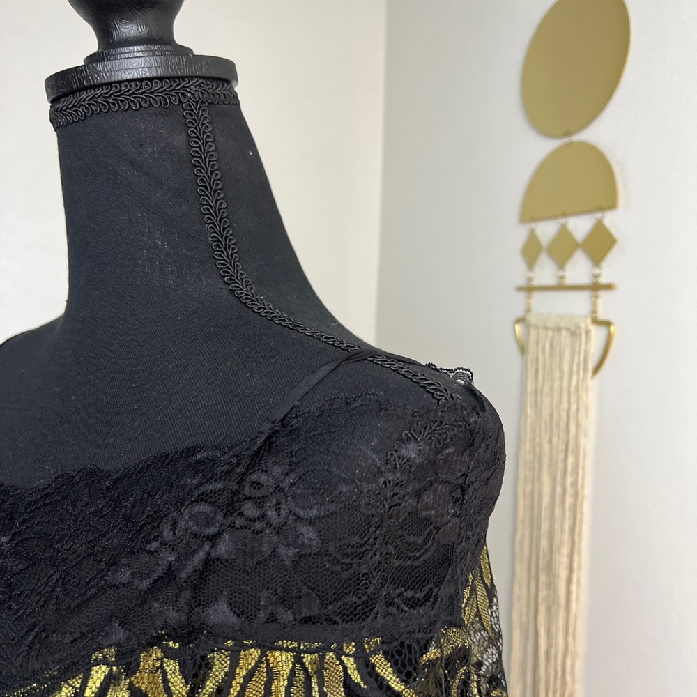 Juicy Couture Petrel Lurex Black Lace Mini Dress - Women, XS/2 - Picture 4 of 8